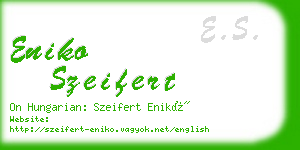 eniko szeifert business card